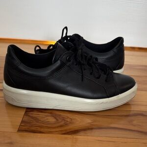 ECCO Black Leather Sneakers